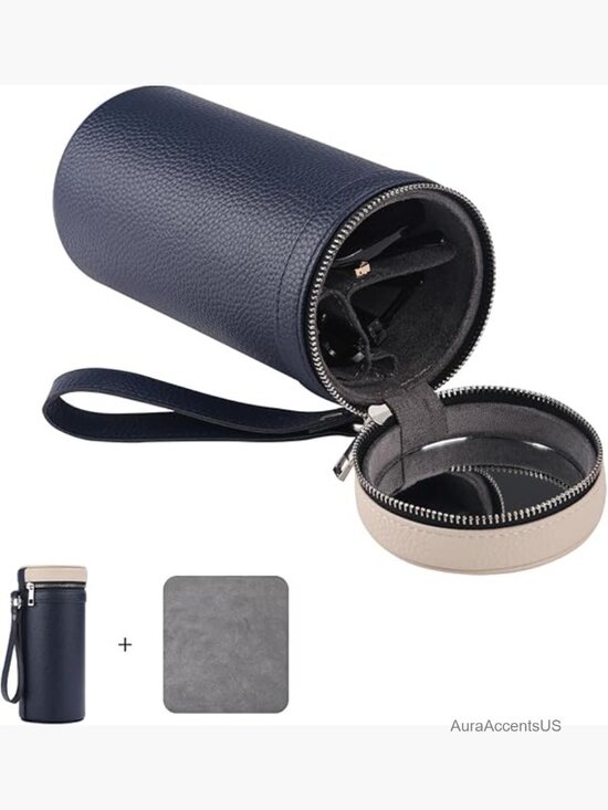 3 Slot Eyeglass Case Leather Sunglasses Storage Box Organizer main image 6